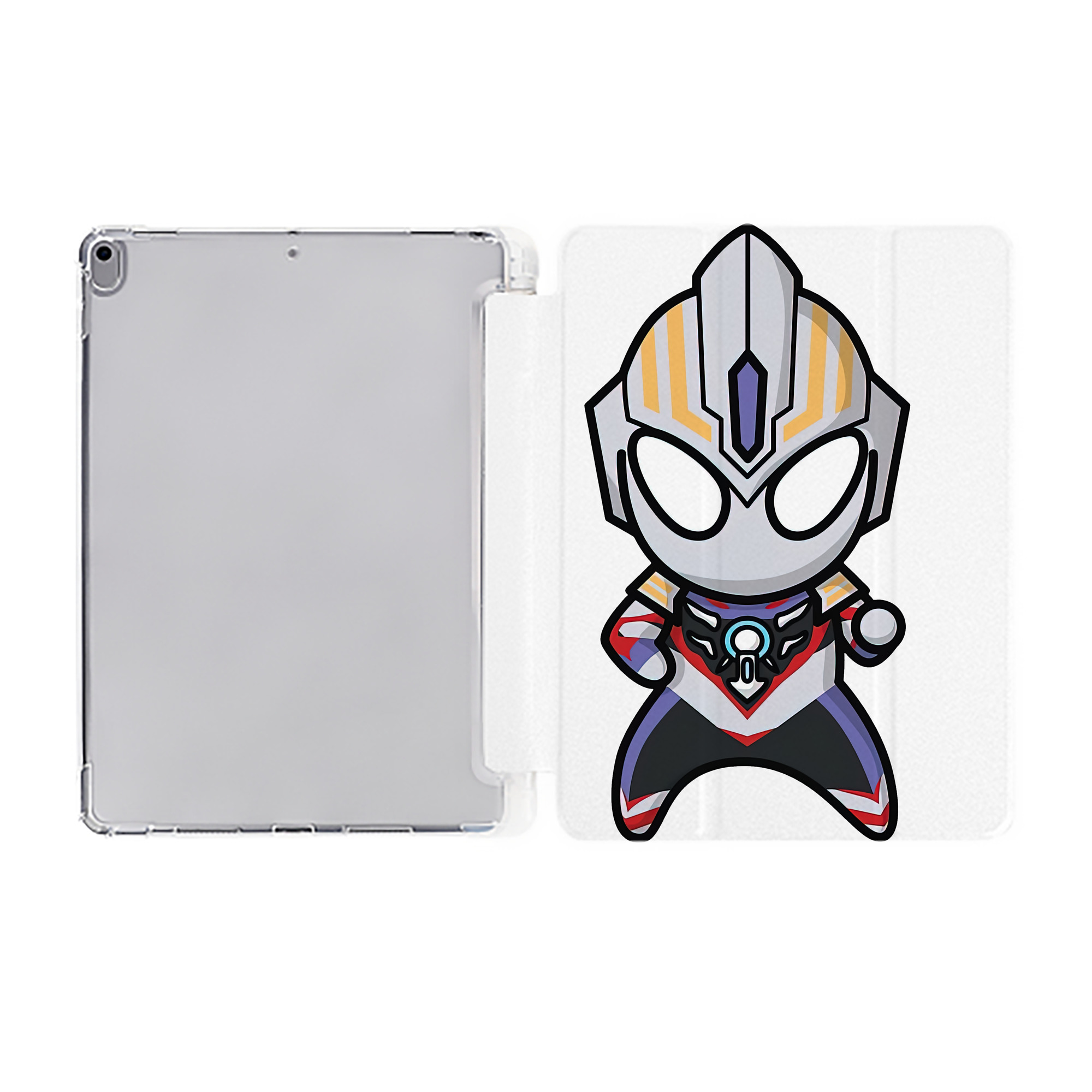 （画像用） ウルトラマン Ultraman IPad ケース ペン収納付き 三つ折りスタンド PUレザー×シリコン 対応機種9.5/10.5/10.9インチ